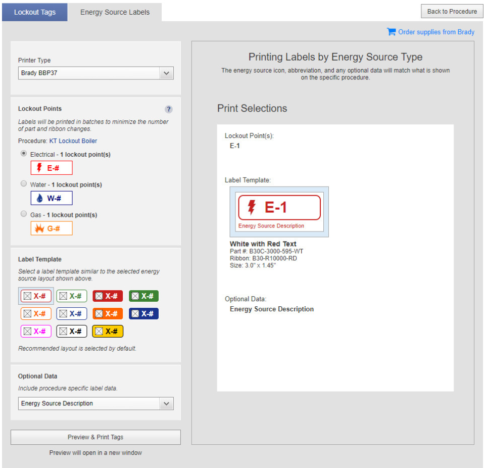 screenshot of Brady LINK360